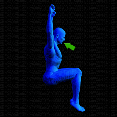 Rytme de respiration pour l'exercice Relevé de jambes suspendu, oblique